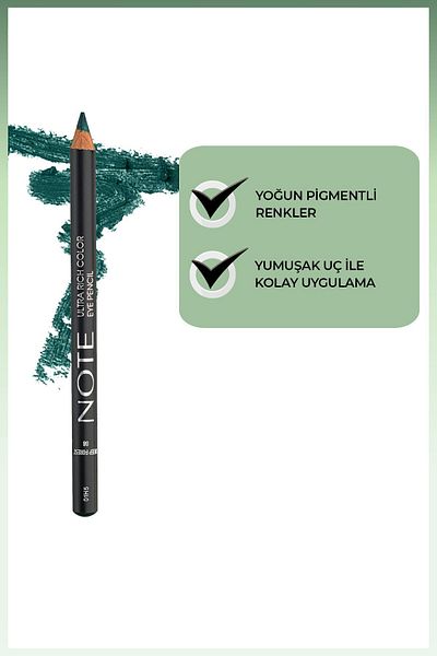 NOTE Ultra Rich Color Eye Pencil 08 Deep Forest - Dark Green