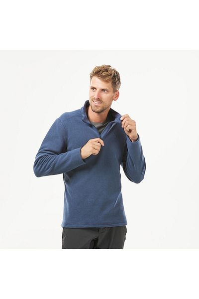 Decathlon Men's Outdoor Fleece - Blue / Gray - Mh100