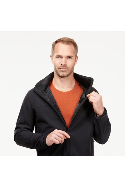 Decathlon Forclaz Men's Softshell Coat - Black - Mt100