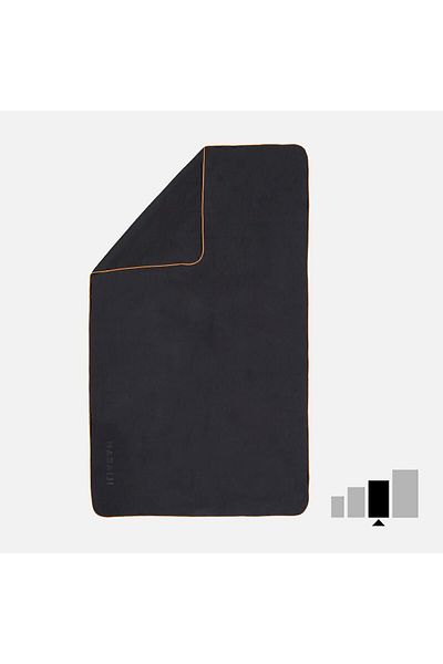 Decathlon Πετσέτα Nabaiji Microfiber - L - Σκούρο Γκρι - 80 X 130 cm