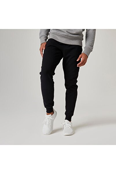 Decathlon Erkek Siyah Slim Eşofman Altı 500 - Fitness Hafif Antrenman