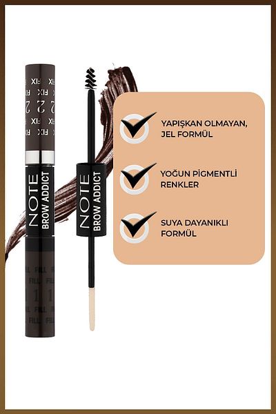 NOTE Brow Addict Fix&Fill 04 - Eyebrow Shadow and Mascara in 1