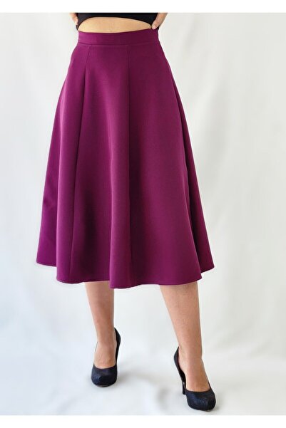 YAXİ Women's Damson Six Pieces Woven Maxi Bell Skirt