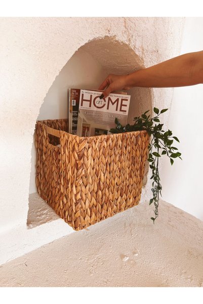 KaiHome 30cm Square Khaki Wicker Organizer - Medium (26-50 Diameter) Basket/O...