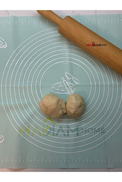 Makkam Home Büyük Boy Silikon Suyeşili Hamur Açma Matı Büyük Ölçü 45x65 Büyük