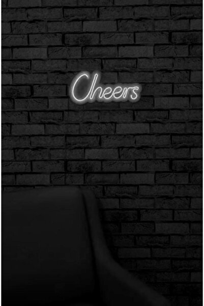 METADESİNG - Cheers - Neon Yazı Led Işık Dekoratif Duvar Aydınlatması Sihirli...