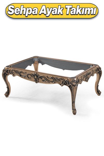 Badem10 Set de picioare inferioare pentru masă de cafea din plastic Bougainvillea Mobilier antic cu fuste Picioare de masă Zigon Picioare de masă antic