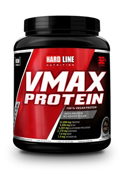 Hardline Vmax Chocolate Protein Powder 908 Gr Vegan Pea Protein
