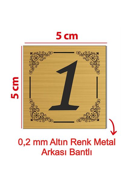 sıradışıhediyem Apartament cu uși metalice - Set de 20 de numere de dulapuri de masă pentru apartamente