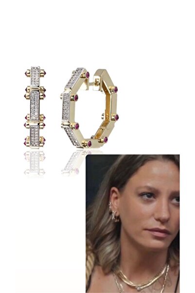 Çelik Çelik Serenay Gold Küpe