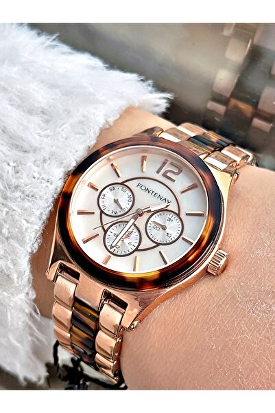 Fontenay Leopar Desen Rengi Fonksiyonları Aktif Kadın Kol Saati Fn-4006.2rw