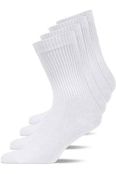 Crazy Socks 3 Pack Plain White Tennis Socks Unisex
