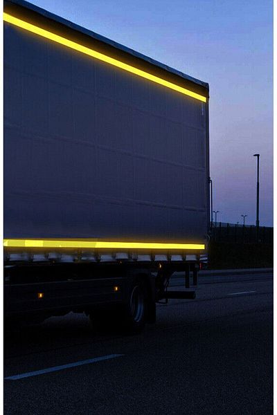 Badem10 1 Meter 5 cm Yellow Reflective Phosphorescent Strip Tape - Tuvturk Approved Warning Tape