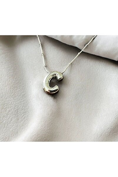 stainless steell İthal Kararmaz C harfi Balon Çelik kolye