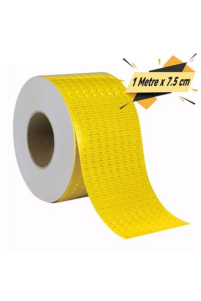 Badem10 1 Mt Yellow Reflective Phosphorescent Strip Tape - Vehicle, Auto, Truck Exterior Accessory