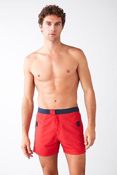 Kom Quick Dry Navy Zippered Short Straight Swim Shorts