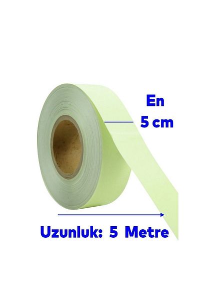 Badem10 Green Phosphorescent Reflective Strip - 5 cm 5 Meter Night Glow Tape