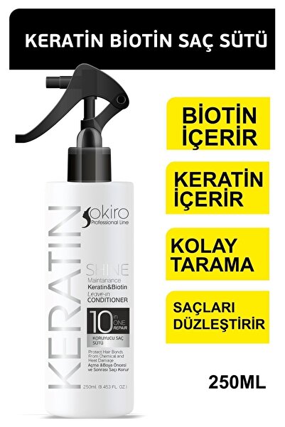 Okiro OKİRO Güçlendirici, Besleyici ve Onarıcı Saç Bakım Sütü Keratin & Bioti...