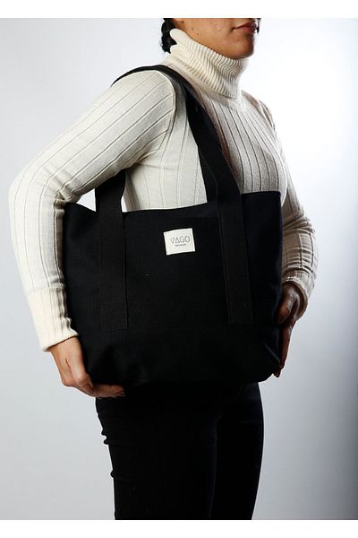 VAGO COLLECTION Eco Canvas Crossbody Tote Bag