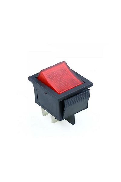 Robocombo KCD4 On/Off Rocker Switch Red Illuminated 4 Pin