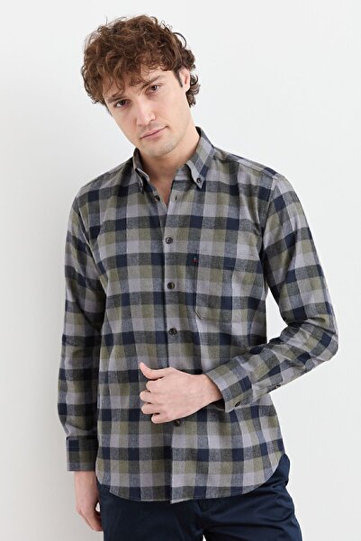 Desen Triko Ανδρικό καρό χειμερινό πουκάμισο 23