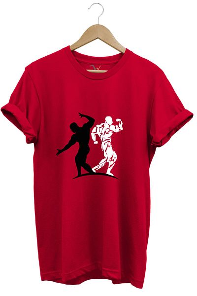 WİDİ Gymregular Fit Sports Fitness Printed - 100% Cotton Crew Neck Premium T-Shirt
