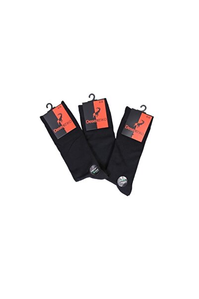 Desen Triko Черен мъжки контакт - едноцветен, без модални ластики, комплект от 3 бр