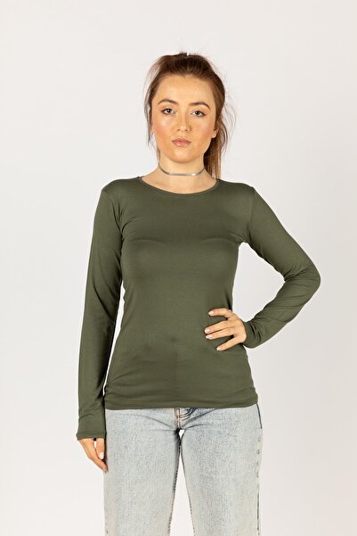 Nacar Bayan Uzun Kollu Likralı Penye Badi