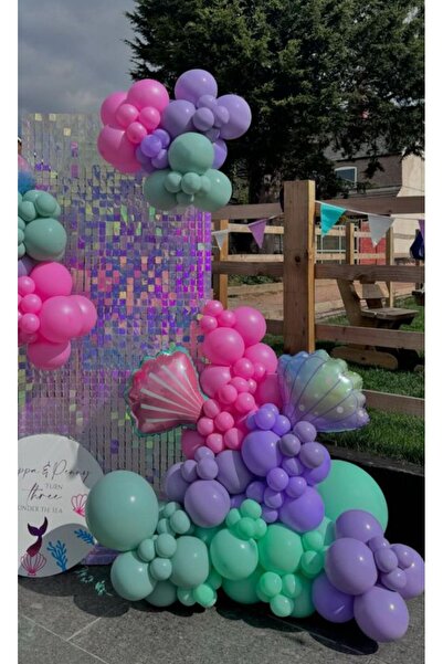 Çemrek Süs Parti Набір повітряних кульок фуксія-ліла з мотивом русалки 101!