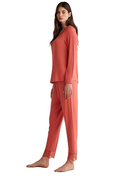 Penyemood Lux Mood Orange Women's Pajama Set - Combed Cotton 9533