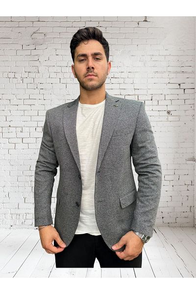 Luisero Ανδρικό αθλητικό μπουφάν Grey Blazer - 1605