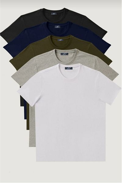 Ekis Konfeksiyon Μπλουζάκι Plus Size - 5 Pack