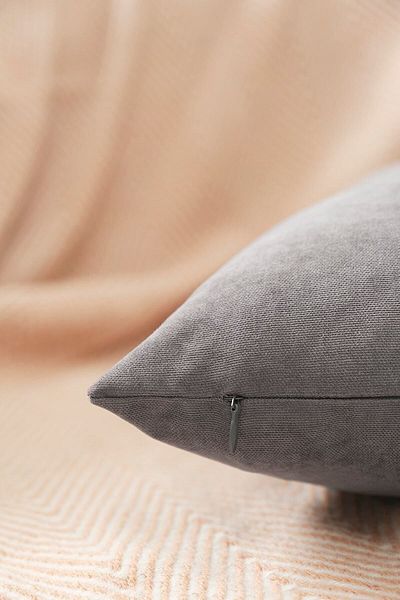ÖZENEV Gray Throw Pillow Cover Decorative Plain Plain Panoroma-340 Punchable Punch