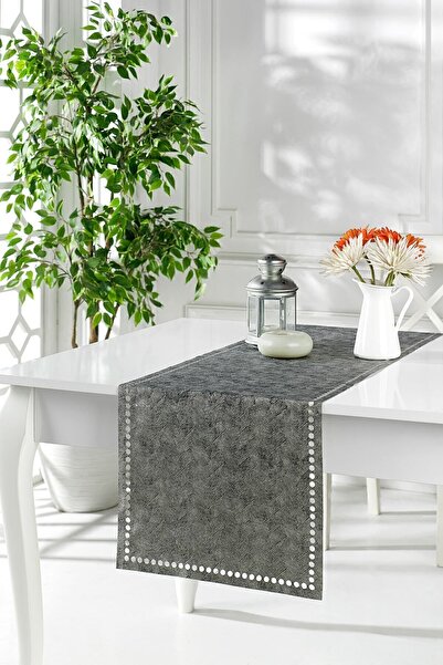 ÖZENEV Eliza Runner Amerikan Servis Masa Örtüsü 40x140 Cm Açık Gri