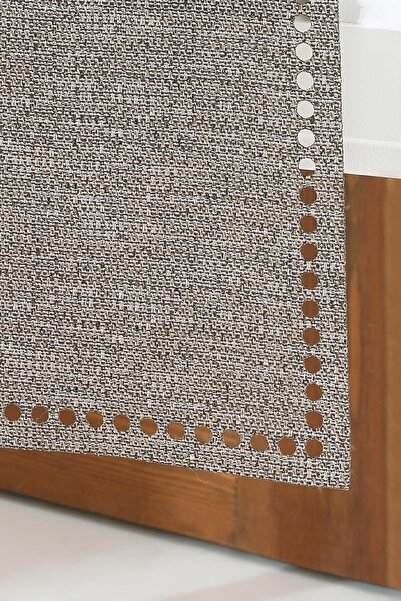 ÖZENEV Evine Özen Sütlü Kahve Runner Amerikan Servis Masa Örtüsü 40x140 Cm Girit-12