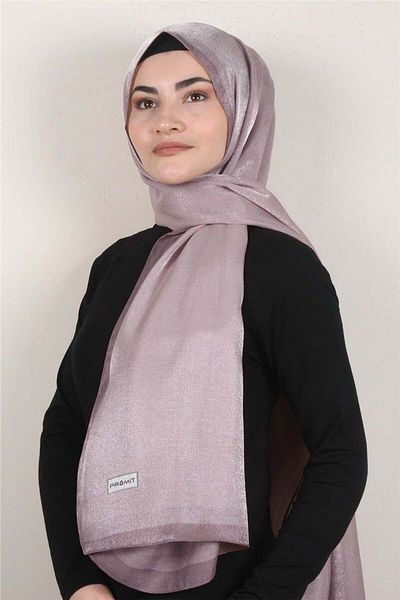 PİRAMİT 4000-41 Model Powder Colored Amber Glitter Shawl