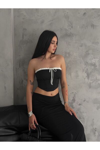 badibadii Вінтажний кроп-топ - шнурівка та корсет Детальніше