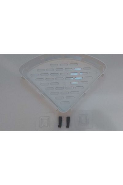 MAİN SHOP Raft adeziv pentru bucătărie și baie, 2 bucăți, șampon, săpun, gel de duș, organizator triunghiular de colț
