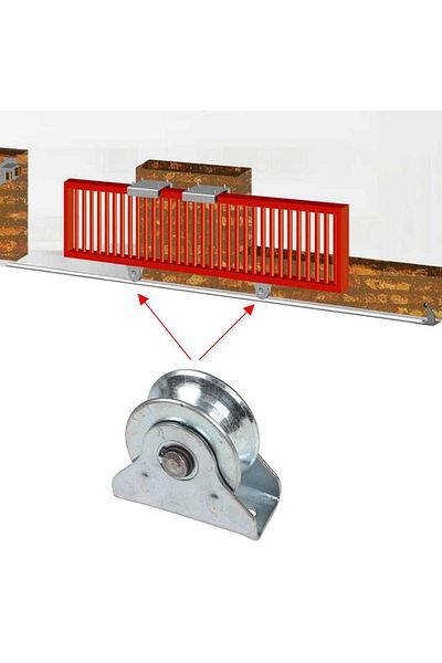 Titi Rmt080 80 mm Rail Roller - with Table and Sliding for Iron Gate