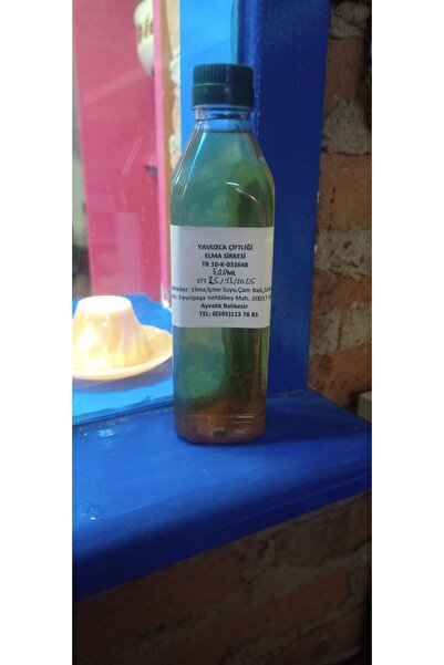 Yavuz El Yapımı Doğal Fermente Filtre Edilmemiş Elma Sirkesi 500 ML