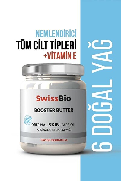 SwissBio Yoğun Nemlendirici Bakım Kremi 6 Doğal Yağ &vitamin E (SHEA,COCONUT,OLİVE,SESAME,SWEET ALMOND) 200ml