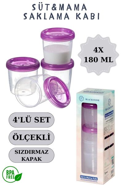 Espas Home 4 Piece Milk and Food Storage Set