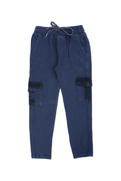 Bebelop Boy's Camouflage Patterned Lace-up Trousers with Pipe Leg Pockets