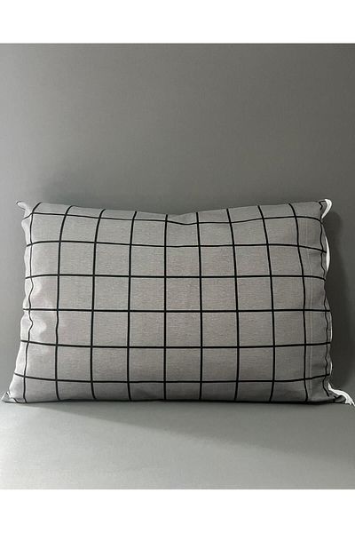 GOOD MORNİNG PAMUKKALE Anthracite 2-piece 50x70 Patterned Striped Pillowcase Set