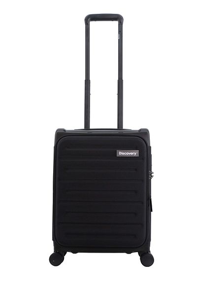 Discovery Motion PP/Poly Carry-On, TSA Lock, Unbreakable, 4 Double Wheels, 20 Inch Black