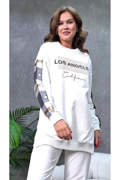 MVStore Σετ φούτερ Los Angeles με στάμπα και πέτρα με λεπτομέρειες - Γυναικεία