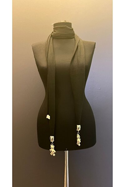 Gönülden Tasarım Eșarfă pentru femei, neagră, bumbac moale cu vârf de urs de 180 cm