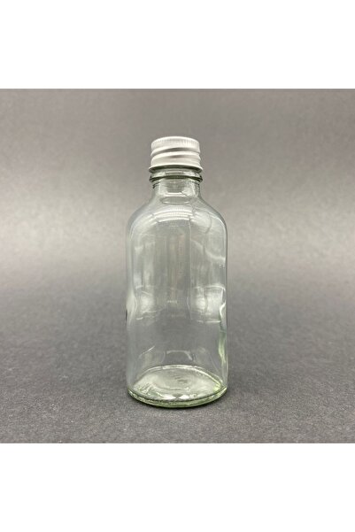 Juniberry 4 Adet 50ml Cam Şişe Küçük Gümüş Metal Kapaklı Çok Amaçlı Shot Şişe...