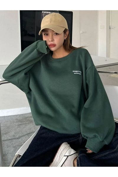FAVORİST Суичър с щампа с кръгло деколте
