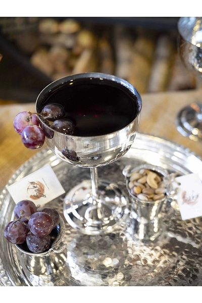 Bakır Concept Silver Copper Wine Glass - Colorful Design